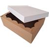 Weboxes Scatola Fondo e Coperchio 39,5 x 30,7 x 14,3cm (LxPxH) Avana Bianco Confezione da 10 pezzi