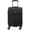 DELSEY PARIS - HELIUM DLX - Valigia Cabina Morbida Estensibile - 55x35x28 cm - 42 L - S - Nero
