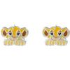 Disney The Lion King Simba - Orecchini in argento sterling smaltato, Argento sterling