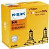 PHILIPS H4 Lampadina faro di profondità 60/55W 3200K Abbagliante Alogeno 12342PRC2 Compatibilità con VW Polo Hatchback 6R1, 6C1 Transporter IV Bus 70B, 70C, 7DB, 7DK, 70J, 70K, 7DC, 7DJ GOLF III 1H1