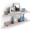 Mobili Fiver, Coppia Mensole portafoto-quadri First, 80 cm, Olmo Perla, 80 cmx13 cmx8 cm, Nobilitato, Mensole da muro per Camera, Ingresso, Soggiorno, Ufficio, Made in Italy