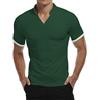 KUYIGO Polo a Maniche Lunghe da Uomo Camicie Casual in Cotone dal Design Semplice Slim Fit S Verde