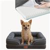 CORTES PETS CORTESPETS Cuccia ortopedica per cani di piccola taglia - Cani di taglia media - 61 x 48 x 17 cm - Divano per cani - Svegliabile - Memory Foam con bordo - Impermeabile - Rutch fest - Cuscino per cani