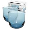 Villeroy & Boch like. by Villeroy & Boch - Like Ice bicchiere da acqua, set 2 pz., vetro colorato blu ghiaccio, capacità 280ml
