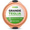NutriChef Teglia per Pizza 33 cm Antiaderente in Acciaio al Carbonio con Fori, Manici in Silicone, Teglia Forno Rotonda, Rame, Lavabile Lavastoviglie
