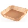 Kochwerk RACHS KOCHWERK - Carta da forno per friggitrice ad aria calda, 2-5 litri, rivestimento antiaderente e resistente all'olio, carta da forno Airfryer, forma flessibile, 50 pezzi, 16 x 16 x 4,5 cm