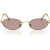 Miu Miu Occhiali da Sole MUA54S 5AK20I Oro/Viola Chiaro Marrone Donna