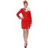 SMIFFYS Costume da hostess di terra con giacca, gonna, sciarpa e cappello Halloween