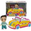 Giochi Preziosi - Me Contro Te Mini Doll 12 cm Luì in Cabrio, per Rivivere Tutte le Avventure con la Sua Auto con il Porta Bagaglio che Si Apre, per Bambine a Partire dai 3 Anni, Multicolore, MEC30000