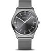BERING Orologio da uomo al quarzo Movement - Ultra Slim Collection con acciaio inossidabile e vetro zaffiro 18340-377, Bracciale