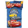 Disney Set di lenzuola per lettino Cars Track Stars 100% cotone, copripiumino 100 x 135 cm + federa 40 x 60 cm, Flash McQueen