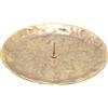 NKlaus piatto per candele con picco Ø9 cm ottone lucido rotondo portacandele piatto decorativo 10496