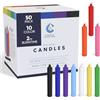 Candle Charisma 100 Colori Assortiti Spell Candele Piccolo antigoccia per Carillon, Magia, Congregazione, fiaccolata, Rituali, Decorazione per Feste (10 Colori) 4 Pollici di Altezza