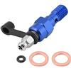 VOBOR Vite di Spurgo, M10x1.0mm Moto Freno Master Pinza a Vite di Sfiato Nipple Banjo Bolt + Dust cap (Colore : Blu)