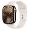Apple Watch Series 10 (2024) GPS + Cellular 46 mm - Titanio Oro - Cinturino Sport Galassia, excellent