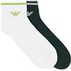 Emporio Armani CALZINI UOMO POP SPUGNA 2-PACK INTERNO BIANCO TU, bianco, Taglia unica