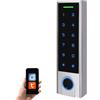 Candeon Tuya Tastiera di Controllo Accessi, Tastiera Apriporta Sistema di Controllo di Accesso Tramite Tuya Smart/Codice/Impronta Digitale/RFID Schede, Impermeabile Impronte Digitali Keypad