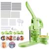 VEVOR Macchina per Spille, Macchina Punzonatrice 200 pezzi Kit per Fustellatrice Manuale per Badge 58/75 mm, Impugnatura Ergonomica, per Spille Personalizzate Fai da te, Verde