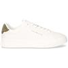 TOMMY HILFIGER Th Court Sneaker In Pelle Bianco Verde - Uomo - Bianco Verde