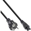 InLine® 16656T - Cavo di Alimentazione per Notebook, 3 Poli, Colore: Nero, 0,3 m
