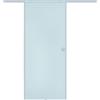 HOMCOM Porta Scorrevole da Interni in Vetro Satinato con Binario B3 in Alluminio per Bagno Cucina Studio 205x90x0,8cm
