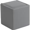 HOMCOM Pouf Contenitore con Coperchio in Ecopelle, 40 x 40 x 40 cm, Grigio | Aosom Italy