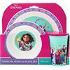 Disney Encanto - Set di stoviglie per bambini, 3 pezzi, piatto, ciotola e tazza in PP riutilizzabili, per bambini, set di bicchieri e stoviglie per i pasti - dai 36 mesi in su