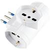 ecova 30198 adattatore triplo3 prese universali bipasso spina 16a salvaspazio bianco