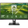 Philips 242B1G00 Monitor LED 23.8" Full HD IPS 75Hz HDMI DP VGA DVI Nero