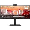 LG 34BA85QE-B Monitor 34" Curvo IPS 3440x1440 HDR 21:9 Nero