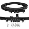 Binario Per Tende Ultrasottile A Soffitto 1,3m Bianco | Nascosto In Lega Alluminio, Per Divisorio Camper Finestre - 4