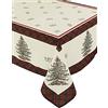 Spode - Tovaglia in tessuto, decorazione per la casa vacanza albero di Natale collezione tartan, 132 x 177,8 cm