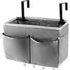 Frjjthchy Beside, organizer con 5 tasche con 4 ganci, per testiere e letto a castello (grigio)