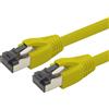 1aTTack.de Cavo di rete Cat 8, 0,5 m, CAT8, giallo - 1 pezzo Cat.8 Lan 2000 Mhz 40 Gbit s 40GBase-T Poe+ cavo patch Ethernet LSZH - 1 x 0,5 m, giallo