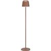 Eglo Lampada da terra a LED Mannera-L, senza fili, funzione touch, dimmerabile, lampada da soggiorno in metallo marrone ruggine, per interni ed esterni, IP54