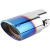 Broco Chrome blu dell'acciaio inossidabile Universal Car Etero tubo di scarico posteriore punta del silenziatore di coda gola
