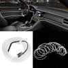 EVGATSAUTO Striscia luminosa interna per auto Atmosfera al neon Striscia luminosa incandescente Illuminazione interna Auto LED EL Parti di modifica della lampada Striscia per auto 4 metri(BIANCA)
