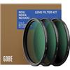 Gobe - Kit filtri per obiettivi 58 mm ND8, ND64, ND1000