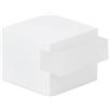 EVI Herrajes | Fermaporta da pavimento - Design quadrato | 25 x 20 mm | Acciaio - Laccato Bianco | Montaggio Adesivo | I-197/25