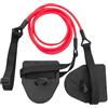 Laroal Allenatore di nuoto terrestre con pagaie per le mani, corda di resistenza, fascia elastica staccabile per il fitness, per migliorare la forza delle braccia (rosso, 30 libbre)