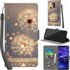 PHINIENLAND Cover per Huawei Mate 20 lite Case PU Pelle Custodia [Kickstand] [Chiusura magnetica] [Slot per Schede], Portafoglio Flip Custodia per Huawei Mate 20 lite,Dente di leone
