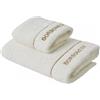 Borbonese Home Set Asciugamani 2pz. Fine Op - Spugna di Cotone Avorio