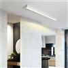 TZSMUM Plafoniera LED Soffitto Rettangolare Moderna Design Lampada da Soffitto Dimmerabile 2700K-6500K Plafoniera con Telecomando per Cucina Soggiorno Corridoio (Bianco,150cm)