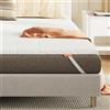 Sweetnight Topper Materasso in Gel 140 x 190 x 5 cm, con Rivestimento Sfoderabile e Lavabile, Coprimaterasso in Memory foam 140 x 190 x 5 cm, con Cinghie Elastiche, Bianco