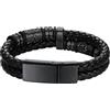 Richsteel 23CM Bracciali Uomo Totem Vichingo Cordina Doppia Intrecciata Nodo Celtico Bracciale da Uomo in Pelle Premium Chiusura Magnetica