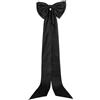 CREATCABIN Grande Fiocco In Raso Nero Abito Grande Fiocco Staccabile Fiocco Strascico Fiocco Abito Sposa Cintura Fiocco Sposa Accessori Matrimonio Formale Mantelle Fiocchi Abito Ballo Costume 170x40cm