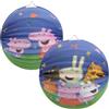 COM-FOUR® 2x lanterna a palloncino - lanterna di carta per bambini - lanterna di San Martino - lanterna di carta per Halloween e sfilata di luci - lanterna pieghevole (2 pezzi - Maiale Ø 25 cm)