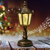 Booaee Lanterna natalizia, lanterna natalizia a LED, con musica e luce, luce bianca calda, regalo per feste di Natale, decorazione per la casa