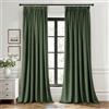 EMEMA - Tenda in velluto con nastro arricciato MatchaGrün, tende in velluto per decorazione, tende oscuranti, set da 2, belle e spesse per soggiorno e camera da letto, tende termiche in velluto con