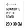 Estancia Cornice Bianca 20x30 cm Con Vetro Plexi Infrangibile | Cornice Portafoto 30x20 cm | Cornice Bianca 20 x 30 cm In Legno | Portafoto 20x30 cm | Cornice Bianca 20x30 cm